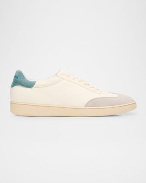 Men's Banner Leather T-Toe Low-Top Sneakers