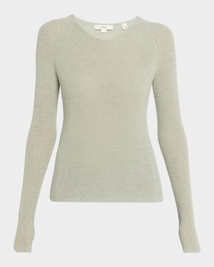 Metallic High-V Knit Top