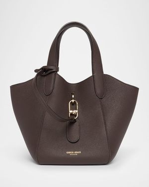 Small Grain Leather Tote Bag