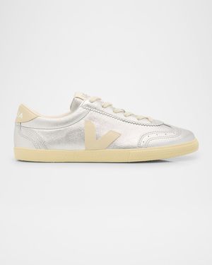 Volley Low-Top Metallic Sneakers