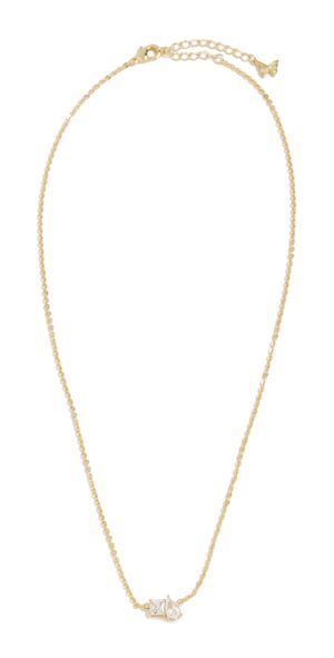 By Adina Eden Baguette Pendant Necklace Gold One Size