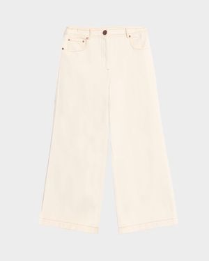 Blaire Wide-Leg Cotton Denim Weekend Pants
