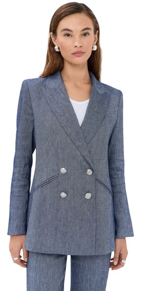 Veronica Beard Dale Dickey Jacket Blue Melange 6