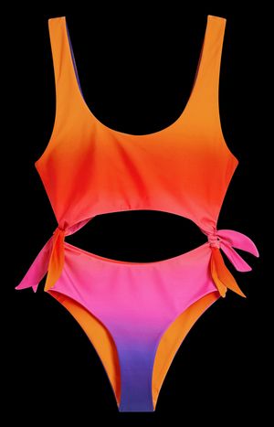 Desigual - Maillot de bain 1 pièce - Taille XL - Orange
