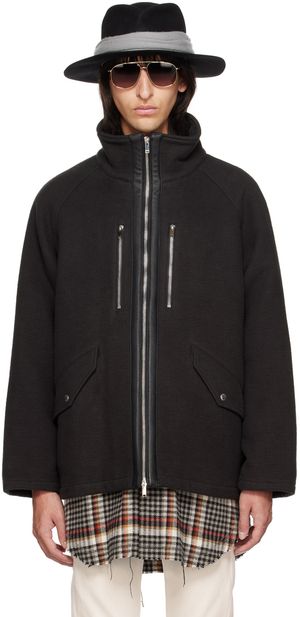 The Letters Black Zip Jacket