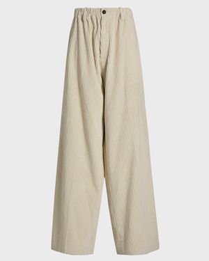 Lidie Cordurouy Wide-Leg Pants