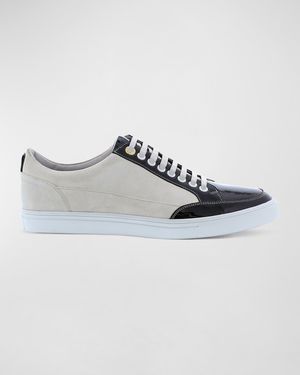 Men's Buffet Suede/Leather Low-Top Sneakers