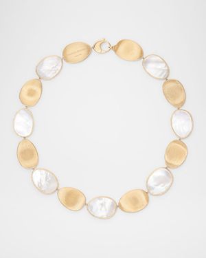 18K Yellow Gold Necklace with Mother-of-Pearl