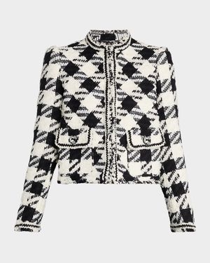 Buffalo Check Tweed Short Jacket