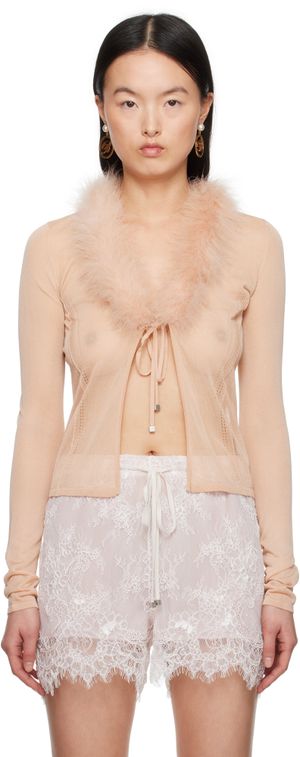Blumarine Cardigan rose en tricot