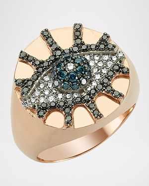 Eye Light Multi-Diamond Pinky Ring, Size 7