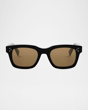 Men's Bold 3-Dots Nylon Rectangle Sunglasses