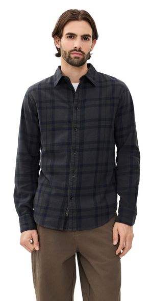rag & bone Tomlin Overdyed Flannel Shirt Ombre XXL