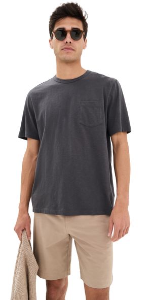 Faherty Sunwashed Pocket Tee Graphite XL