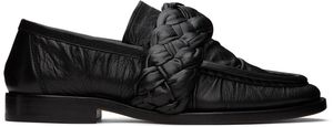 Bottega Veneta Black Braided Loafers
