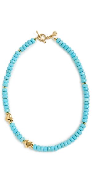 MAYAMAR 24k Turquoise Beaded Heart Necklace Turquoise One Size