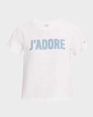 Shrunken Denim J'Adore Tee