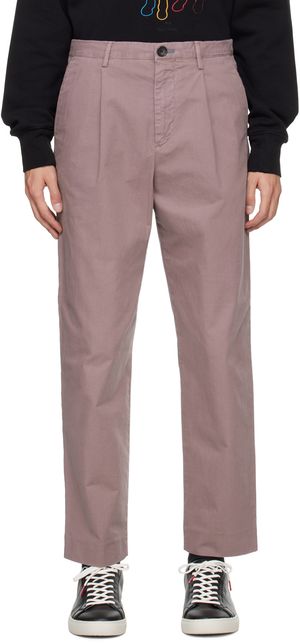 PS by Paul Smith Purple Pleated Trousers
