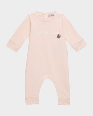Girl's Logo-Print Coverall, Size Newborn-12M