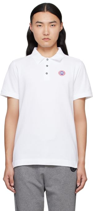 Canada Goose White Beckley Polo