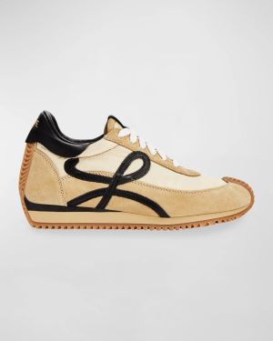 Flow Runner Suede and Leather Sneakers