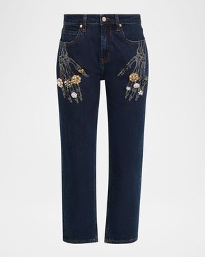 Buried Treasure Straight-Leg Ankle Boyfriend Jeans