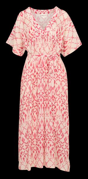 Maison 123 - Robe Col V imprimée - Taille L - Beige