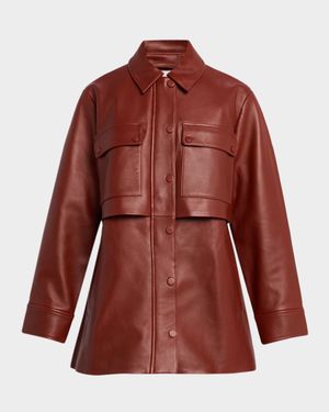 Liora Leather Dickey Coat