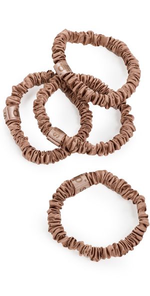 Slip Skinny Scrunchies Set of 4 Light Brown One Size