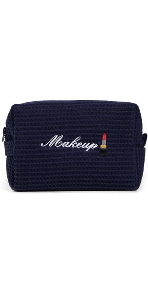Abbode Makeup Waffle Pouch Navy One Size