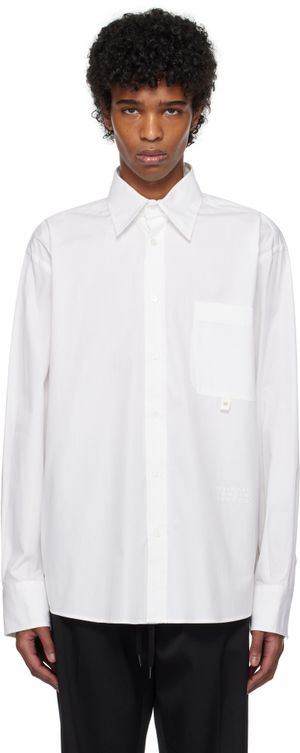 MM6 Maison Margiela White Long-Sleeved Shirt