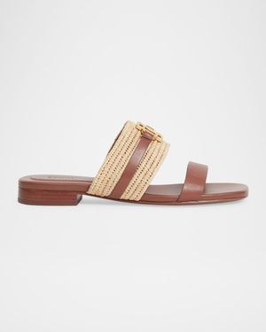 Roan Raffia Flat Sandals
