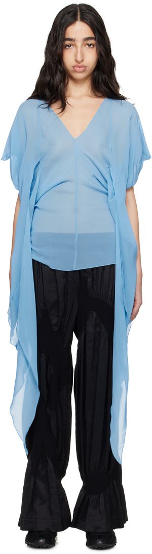 Kiko Kostadinov Chemisier Fornax bleu