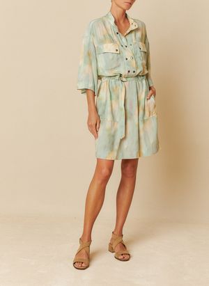 Indi & Cold - Robe courte imprimée - Taille L - Vert