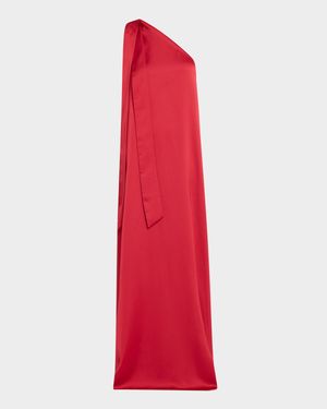 Benita Sleeveless One-Shoulder Gown