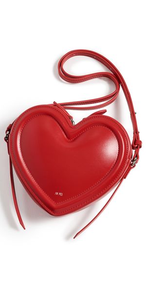 JW PEI Arlene Heart Shaped Faux Leather Bag Magenta One Size