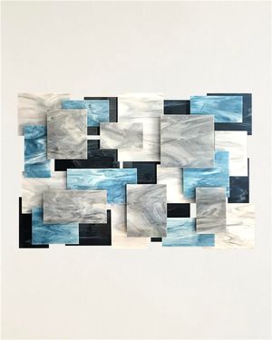 Glass and Metal Wall Sculpture