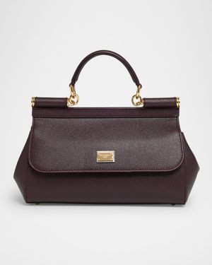 Sicily Leather Top-Handle Bag