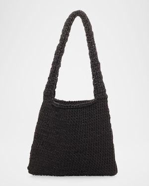 Didion Woven Shoulder Bag in Waxed Cotton