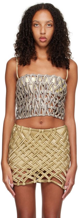 Isa Boulder Débardeur de style bandeau gris exclusif à SSENSE