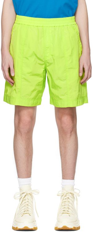 WOOYOUNGMI Green Paneled Shorts