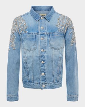 Mack Oversized Embellished Denim Jacket