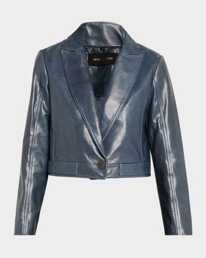 Astra Cropped Leather Jacket