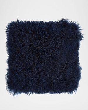 Indigo Tibetan Lamb Pillow
