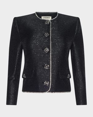Zell Sequined Tweed Jacket