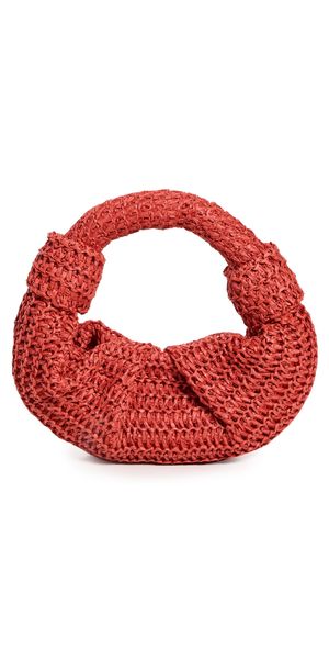 SIMONMILLER Raffia Lopsy Bag Cherry Red One Size