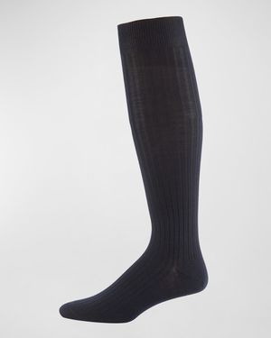Over-the-Calf Ribbed Socks