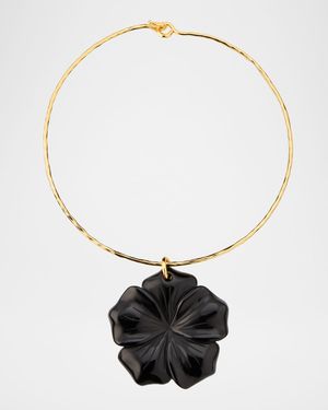 Black Onyx Flower Collar