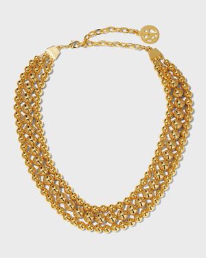 Gold Pearl Layered Necklace