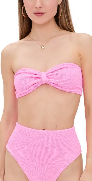 Hunza G Jean Bikini Top Bubblegum One Size